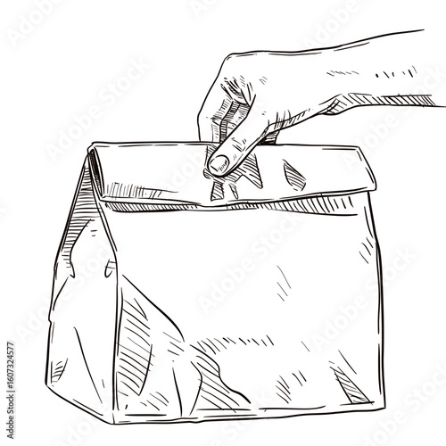 Takeaway food handdrawn illustration⁠
