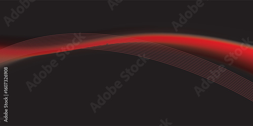 Simple blurred colored abstract background. Smooth transition from red and black  Gradient red and black