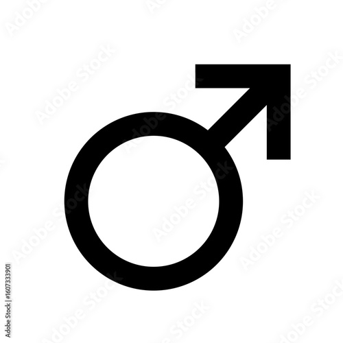 Male gender symbol, outline Mars sign