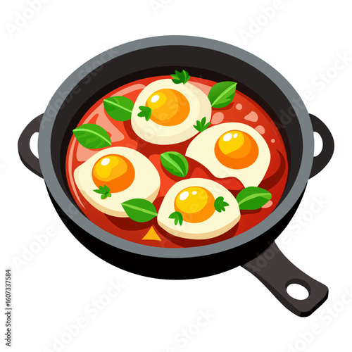 fried eggs in a pan