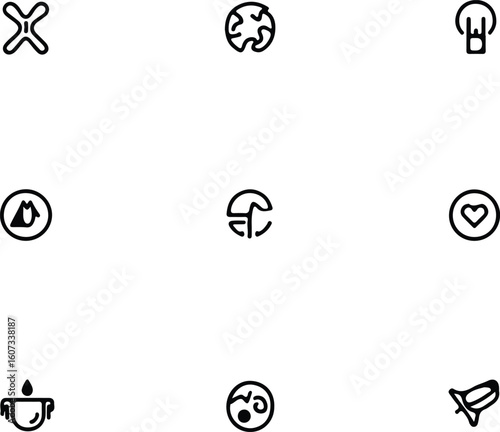 Abstract black vector design composed of repeating horizontal lines on white