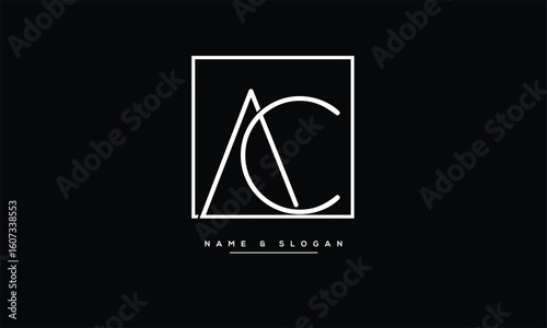 AC, CA, A, C Abstract Letters Logo Monogram