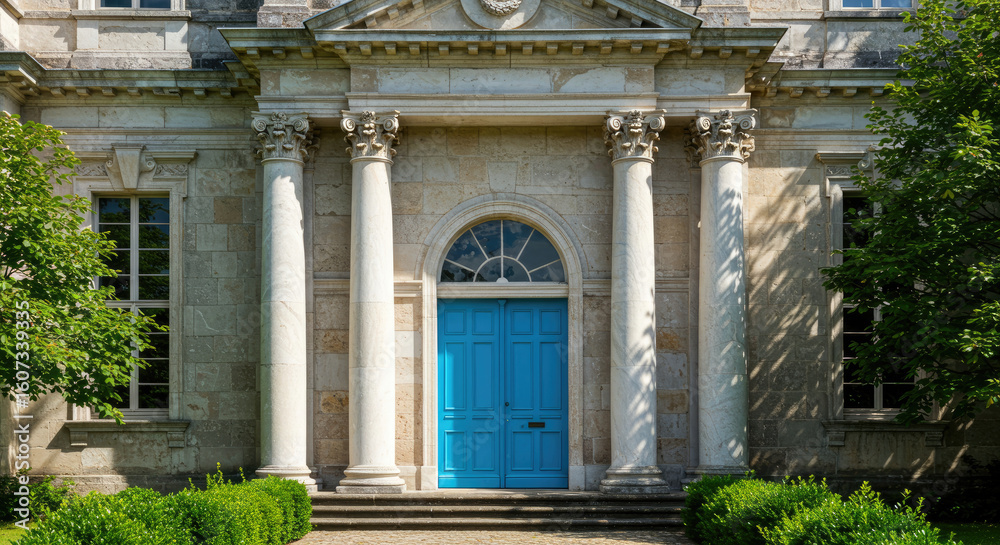 Obraz premium Blue Door at Castletown House Ireland.
