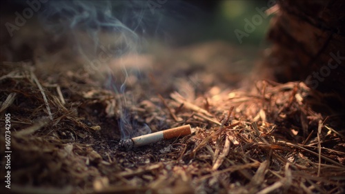 Wallpaper Mural The safety hazard of cigarette butts, forest fires Torontodigital.ca