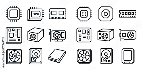 Tech Hardware Icon Grid