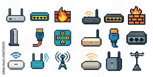 Pixel Art Technology Icons