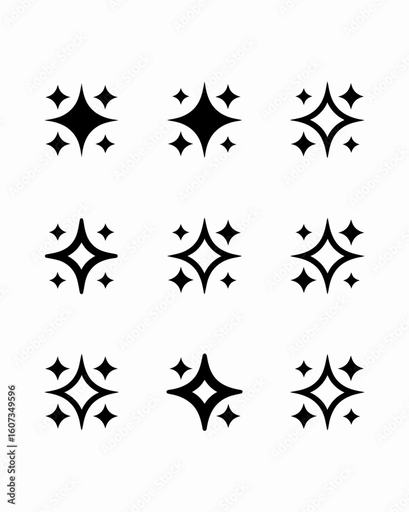 Fototapeta premium black and white star