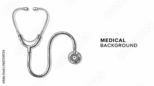 stethoscope on white background