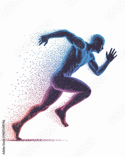 running man vector