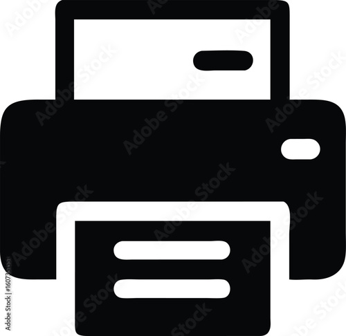 Printer icon. Paper print machine icon