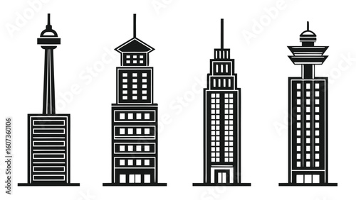 Future Technology theme scientific instruments set art illustration