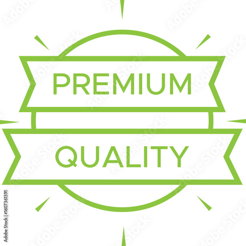 Premium Quality Icon: A simple yet striking icon proclaims Premium Quality in clean, readable fonts, evoking trust and reliability.