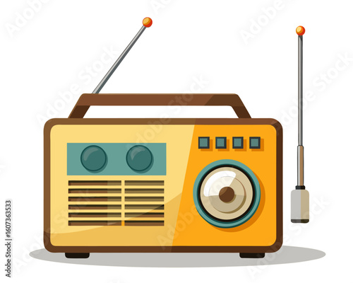 red retro radio