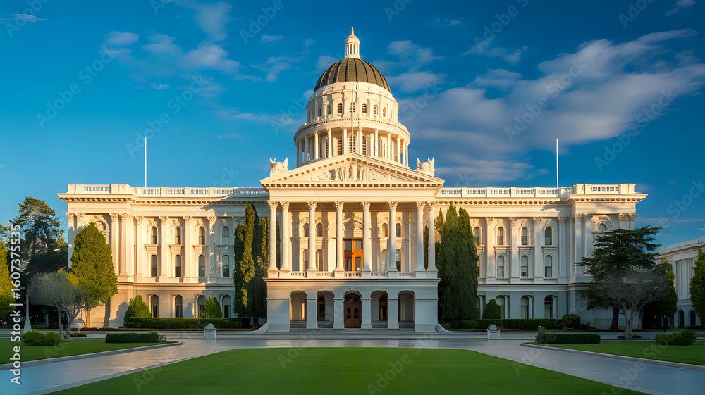 Obraz premium California State Capitol Building in Sacramento on a Sunny Day