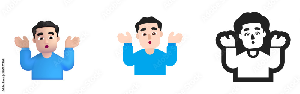 Obraz premium Man Shrugging 