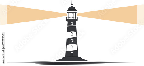 lighthouse beacon icon vector illustration.clip art, graphic, navigation, safety, silhouette, structure, tower, illustration, isolated, light, design, icon, lighthouse, vector, architecture, building,