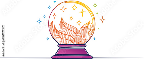 crystal ball stencil icon silhouette vector illustration.illustration, vector, cut out, fortune, future, icon set, magic, memories, mystic, round, shiny, silhouette, simplicity, sparse, spell, 