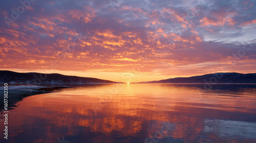 capture breathtaking beauty of sunsets in northern norway where sun drapes sky in vibrant hues