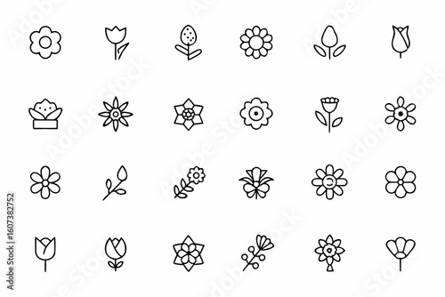 A soft, sophisticated collection of hand-drawn bouquet arrangements in clean single-line illustration. Perfect for invitations, beauty products, and nature-themed prints