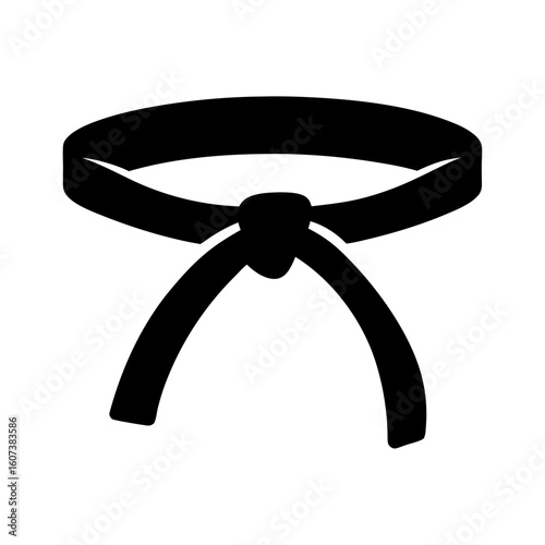 Black belt representing mastery and high rank in martial arts training