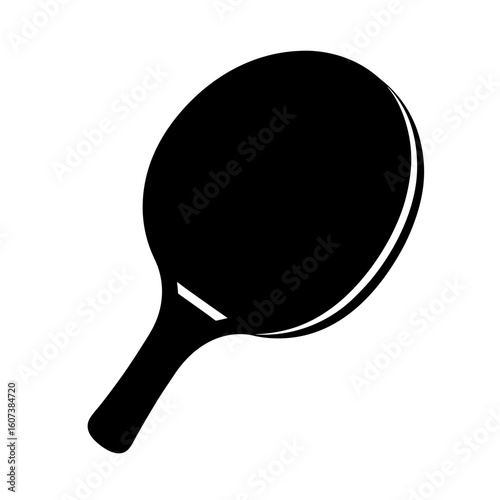 Silhouette of a table tennis racket used for playing ping pong