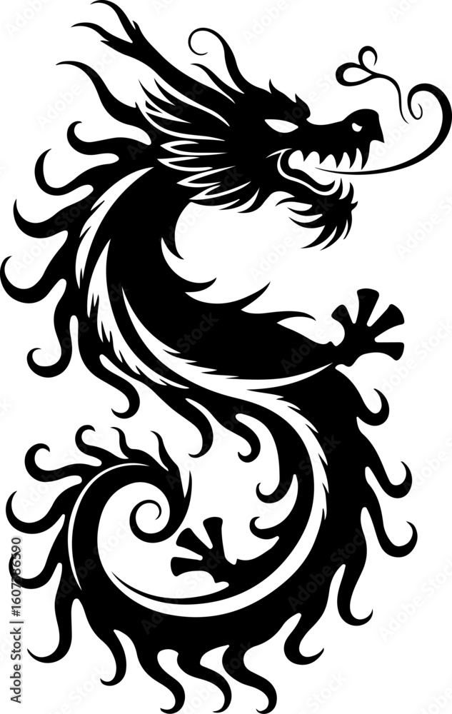 dragon, tribal, tattoo, design fantasy, myth, vector bundle dragon, tribal, tattoo, design fantasy, myth, vector bundle