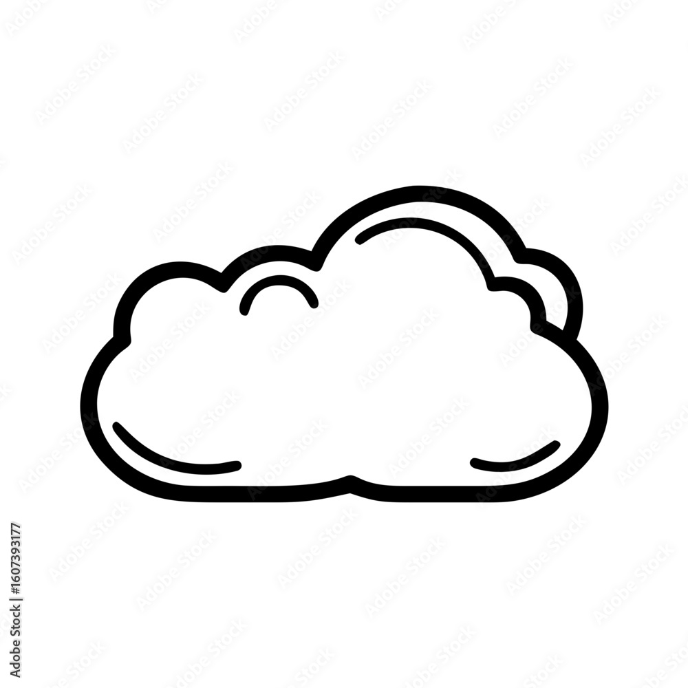 Cloud computing concept icon: a stylized symbol in the sky, illustrating data communication and network technology Cloud computing concept icon: a stylized symbol in the sky, illustrating data communication and network technology