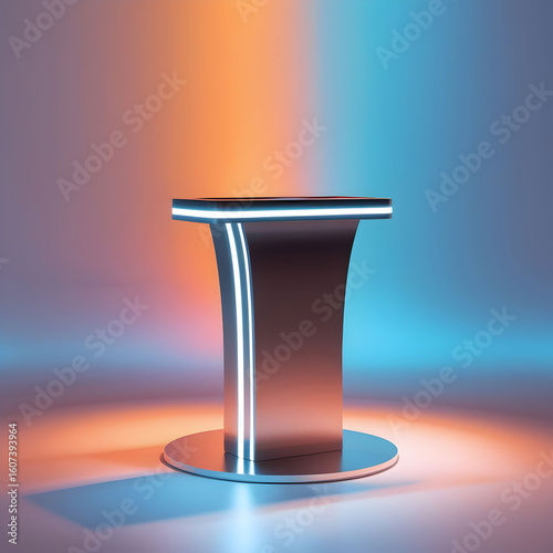 Black 3D display platform space