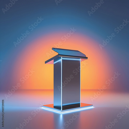Black 3D display platform space