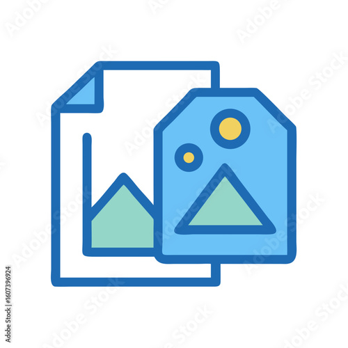 Graphic representation of digital files with nature graphics