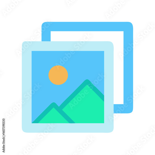 Pictures icon representing media files and photo albums