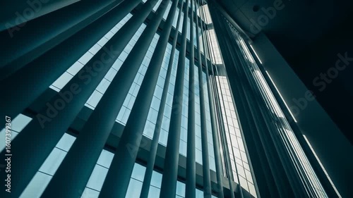 Modern Architecture Vertical Blinds Perspective