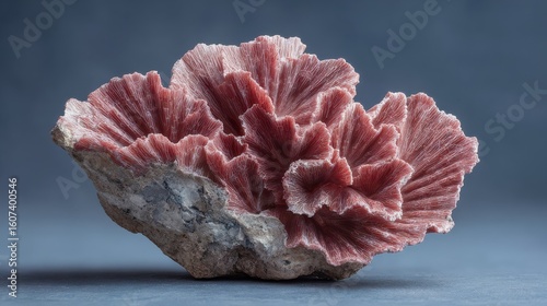 Salmon pink fossilized coral ocean fossil record texture for paleontology, decorative arts, or educational materials. Ancient and detailed pattern.