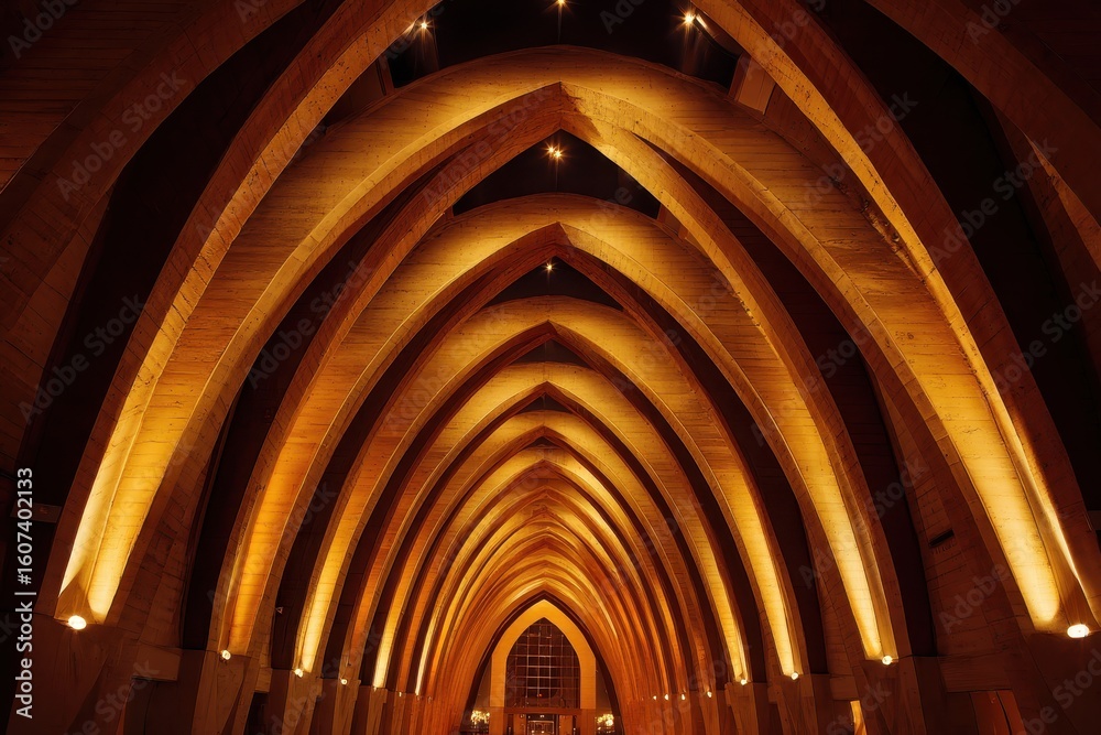 Obraz premium Architectural Arches with Warm Lighting.