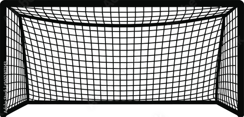 Soccer Goal Icon – Net Sports Equipment Silhouette

