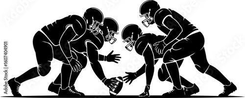 American football, team sport, huddle, Groupe vector Bundle