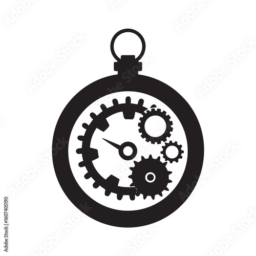 Vintage Pocket Watch With Open Gears