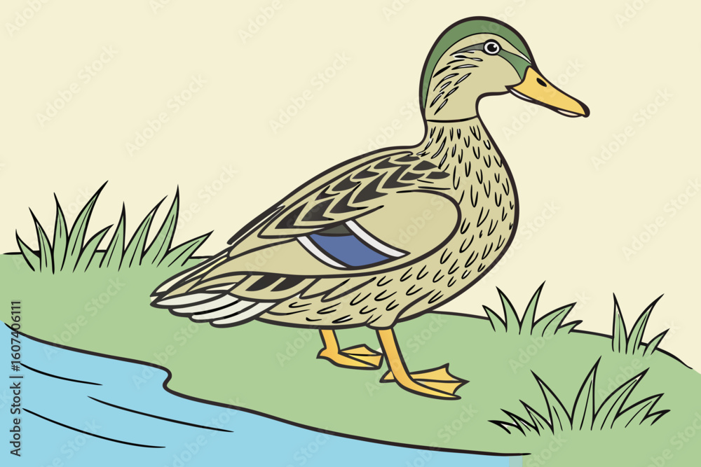 Obraz premium duck on the water