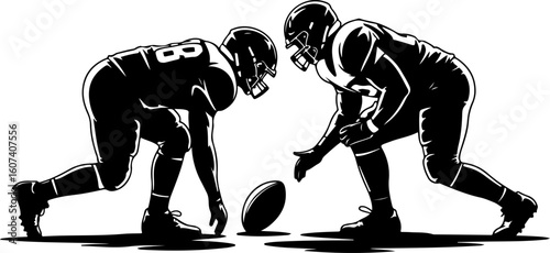 American football, team sport, huddle, Groupe vector Bundle