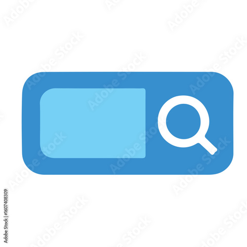 Searching Bar Icon – Flat Vector Illustration in Color for Internet Technology