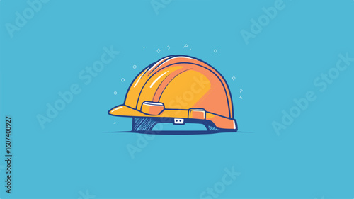 Professional Helmet Safety Vector Icon for Work Safety Precautions
