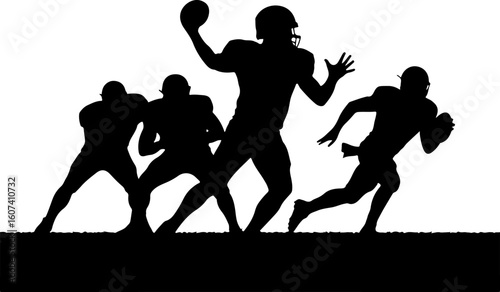 American football, team sport, huddle, vector bundle