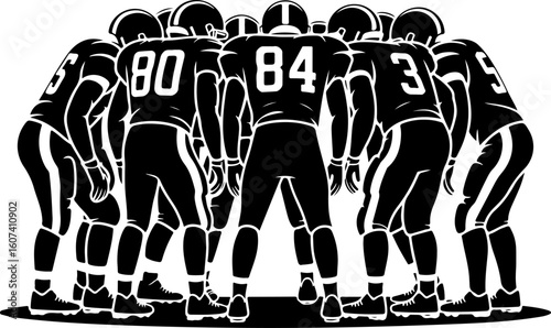 American football, team sport, huddle, vector bundle