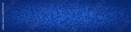 Digital tech seamless background, glowing pixel matrix for AI, coding, blockchain, fintech, cybersecurity BG, software, app UI, presentations, data backdrop. Vector illustration.