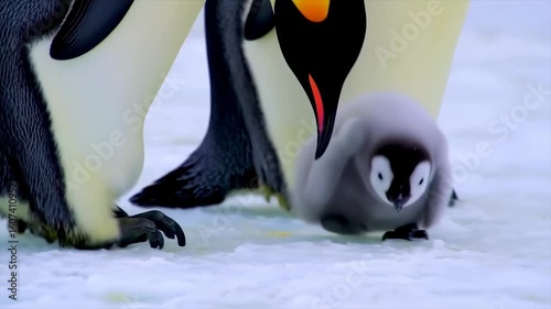 Low resolution penguin image