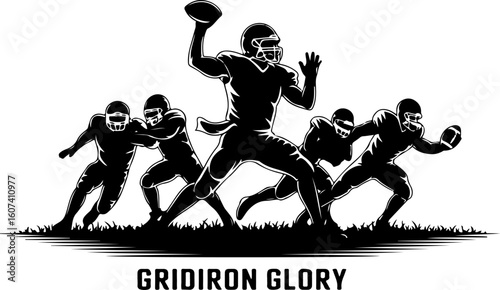 American football, team sport, huddle, vector bundle