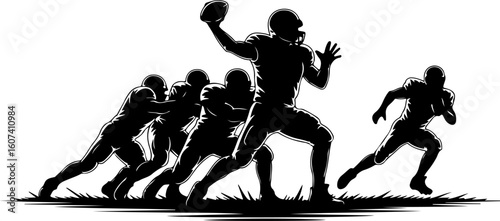 American football, team sport, huddle, vector bundle