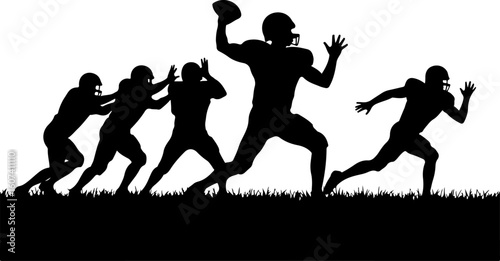 American football, team sport, huddle, vector bundle