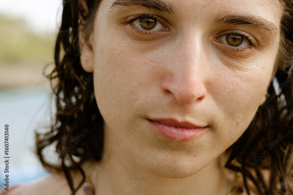 Fototapeta premium close up portrait of a young woman