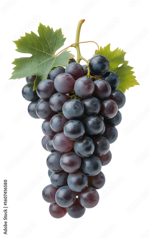 Fototapeta premium bunch of grapes isolated on transparent background